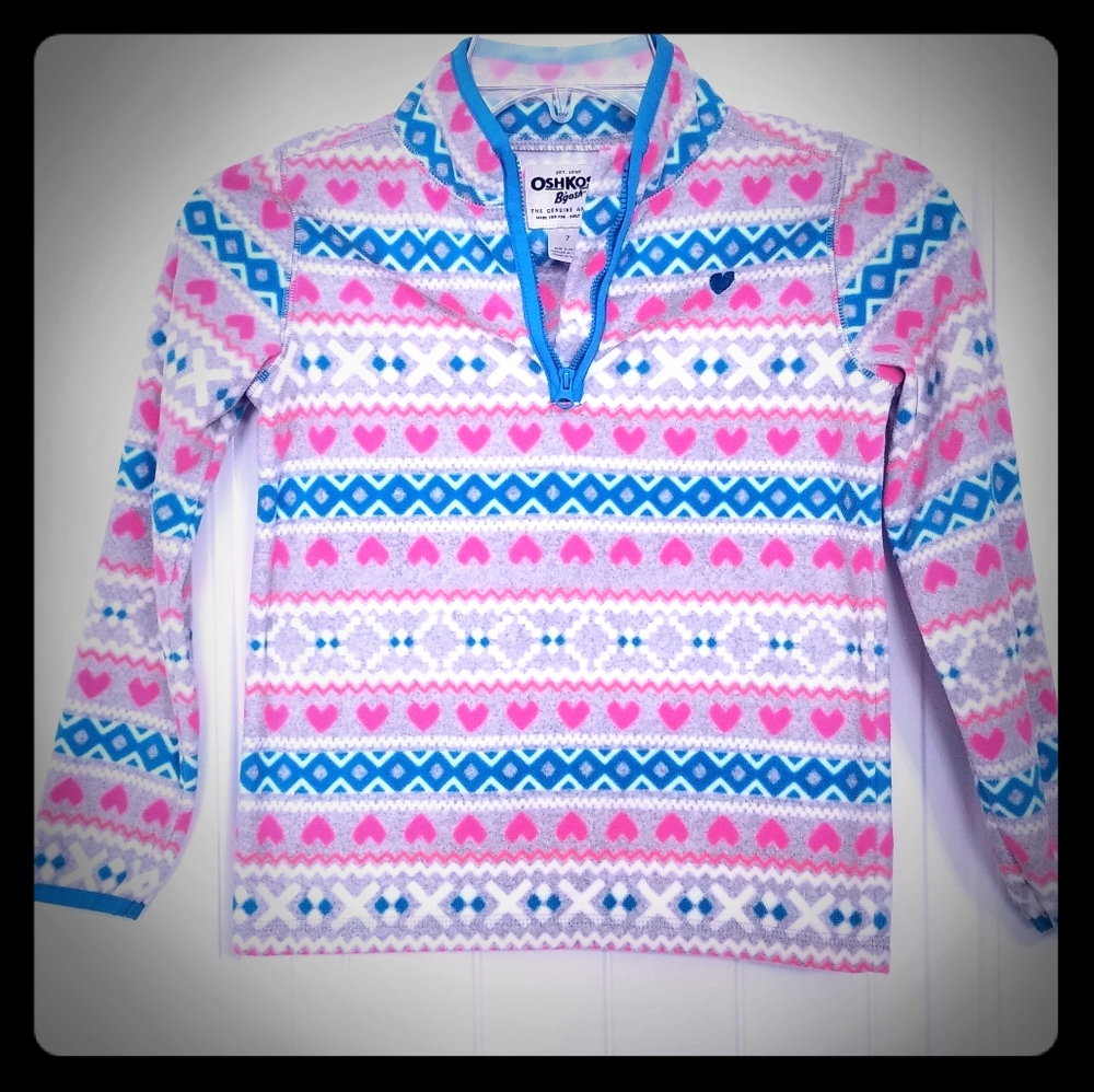 Oshkosh Fleece pullover Girls Quarter Zip